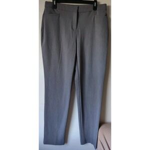 Alfani Women's Gray Dress Pants Straight Leg Poly Blend Size 10 Business Career